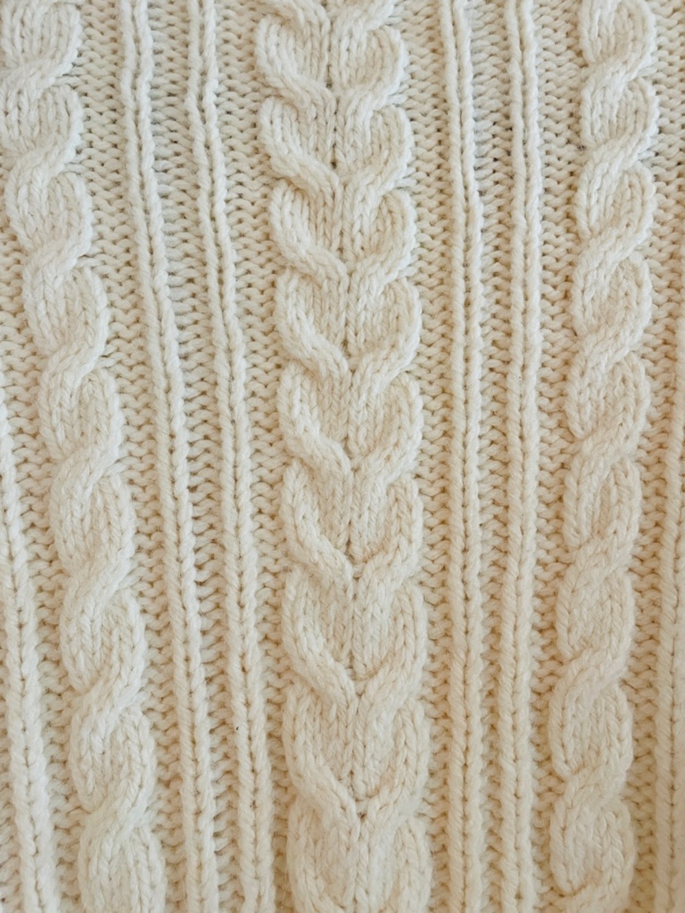 Mango Cable Knit Cropped Cardigan Ecru Button Front Size M - Picture 8 of 8